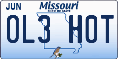 MO license plate OL3H0T
