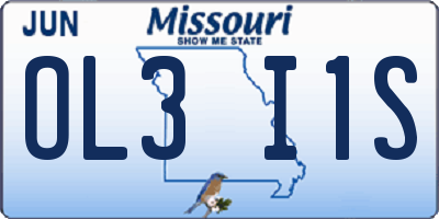 MO license plate OL3I1S