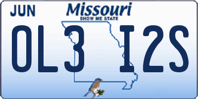 MO license plate OL3I2S