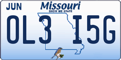 MO license plate OL3I5G