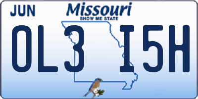 MO license plate OL3I5H