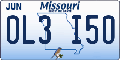 MO license plate OL3I5O