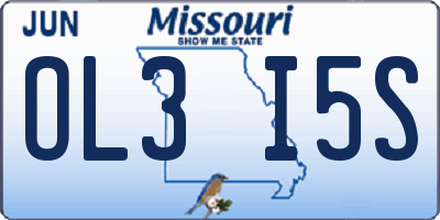 MO license plate OL3I5S