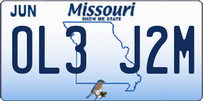 MO license plate OL3J2M