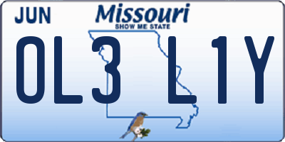 MO license plate OL3L1Y