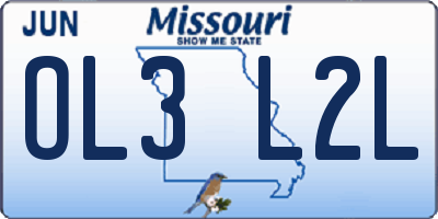 MO license plate OL3L2L