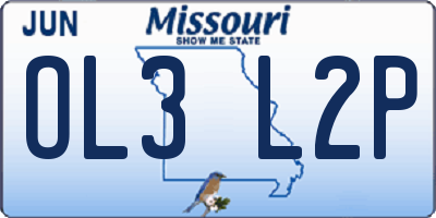 MO license plate OL3L2P
