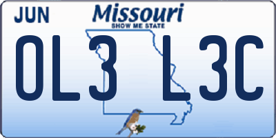 MO license plate OL3L3C