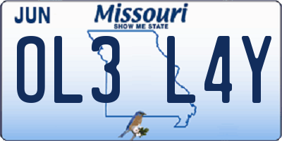MO license plate OL3L4Y