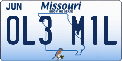 MO license plate OL3M1L