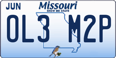 MO license plate OL3M2P