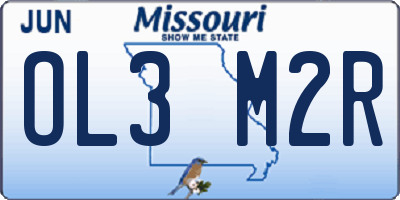 MO license plate OL3M2R