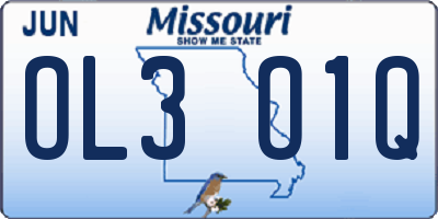 MO license plate OL3O1Q