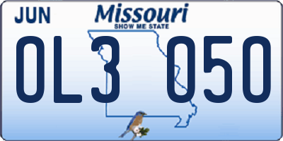 MO license plate OL3O5O
