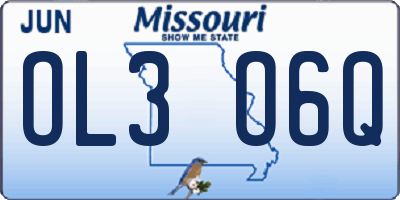 MO license plate OL3O6Q