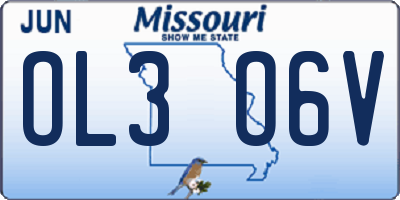 MO license plate OL3O6V