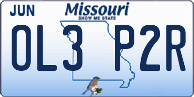 MO license plate OL3P2R