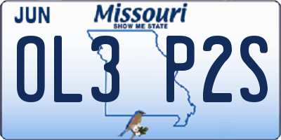 MO license plate OL3P2S
