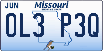 MO license plate OL3P3Q