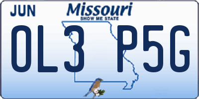 MO license plate OL3P5G