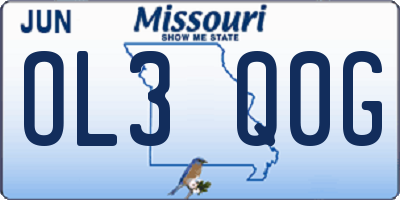 MO license plate OL3Q0G