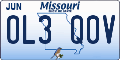 MO license plate OL3Q0V