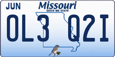 MO license plate OL3Q2I