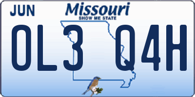 MO license plate OL3Q4H