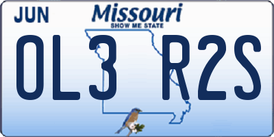 MO license plate OL3R2S
