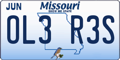 MO license plate OL3R3S