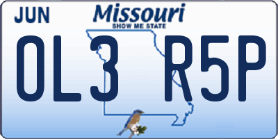 MO license plate OL3R5P