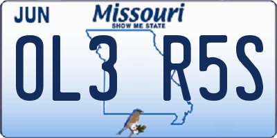 MO license plate OL3R5S