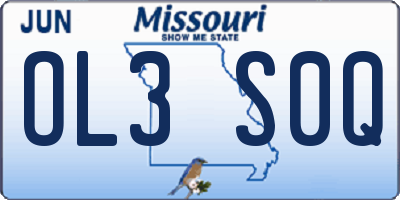 MO license plate OL3S0Q