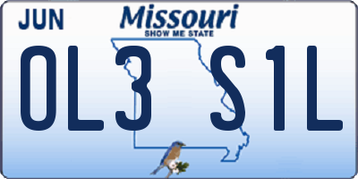 MO license plate OL3S1L