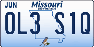 MO license plate OL3S1Q