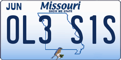 MO license plate OL3S1S