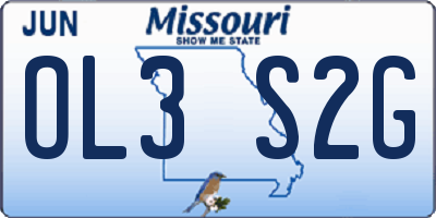 MO license plate OL3S2G