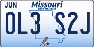MO license plate OL3S2J