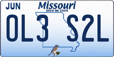 MO license plate OL3S2L