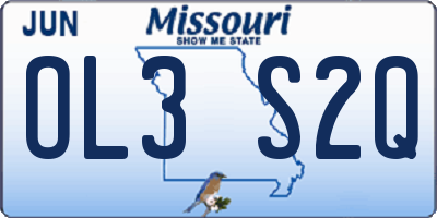 MO license plate OL3S2Q