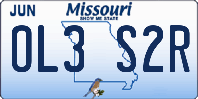 MO license plate OL3S2R