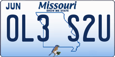 MO license plate OL3S2U