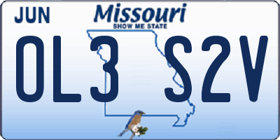 MO license plate OL3S2V