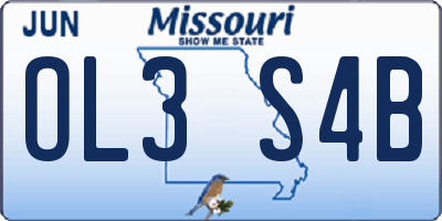 MO license plate OL3S4B