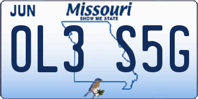 MO license plate OL3S5G