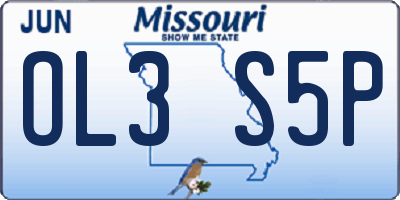 MO license plate OL3S5P