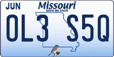 MO license plate OL3S5Q