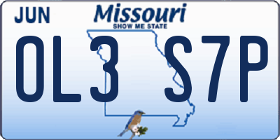 MO license plate OL3S7P