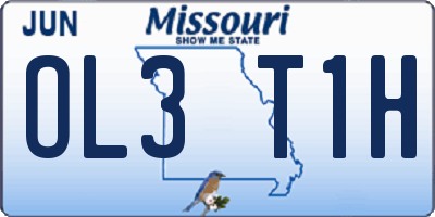MO license plate OL3T1H