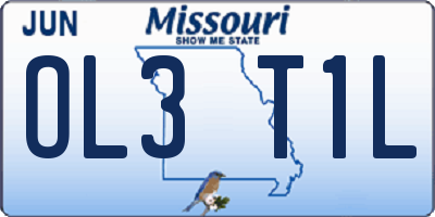 MO license plate OL3T1L